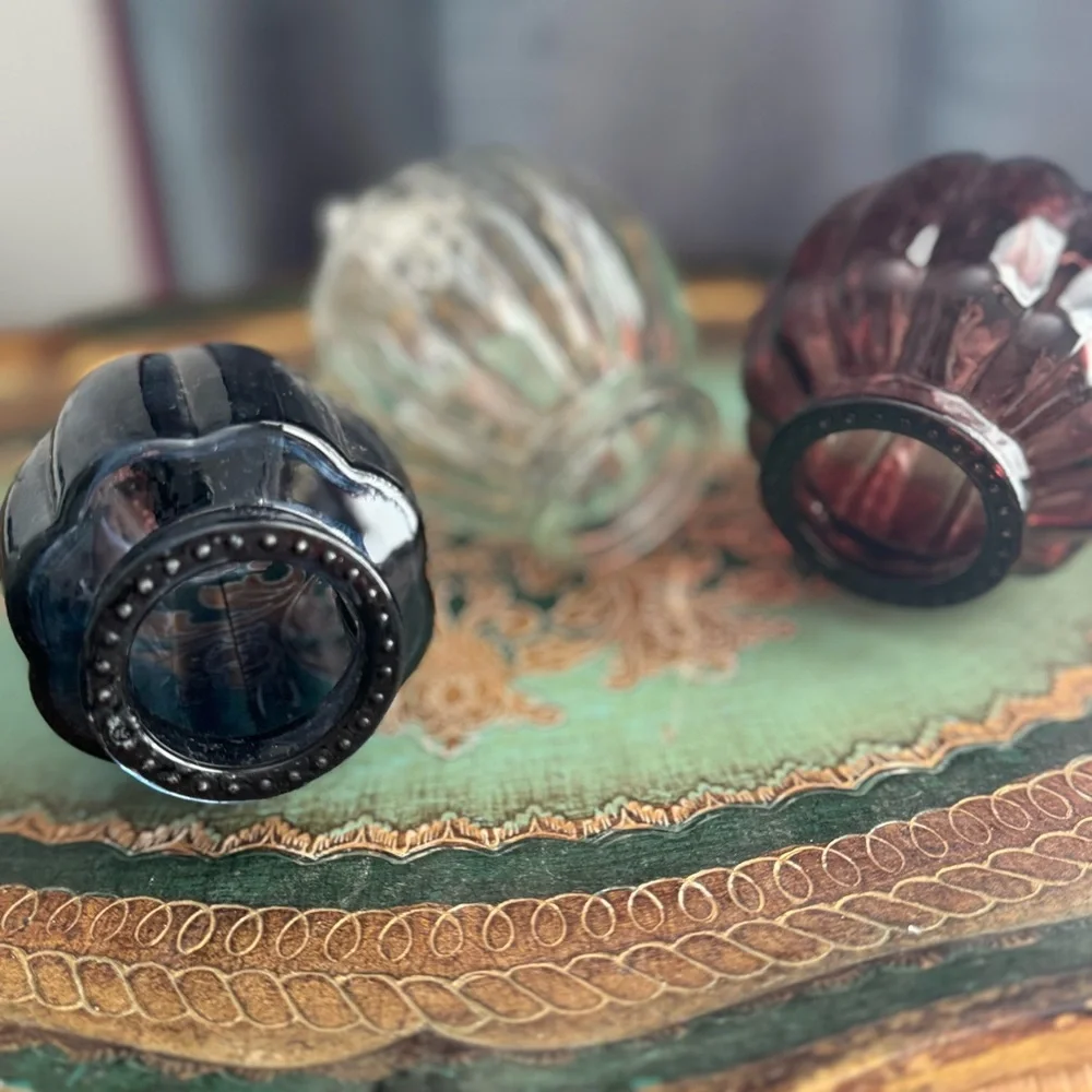 Target Bulleyes fluted, Glass 🎃 3/ Pumpkins 🎃 Decor